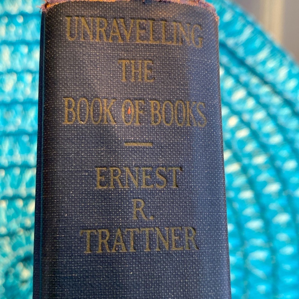 UNRAVELLING THE BOOK OF BOOKS 1929 ERNEST TRATTNER GUC